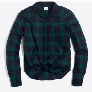 Jcrew Plaid Tie Button Down Shirt!